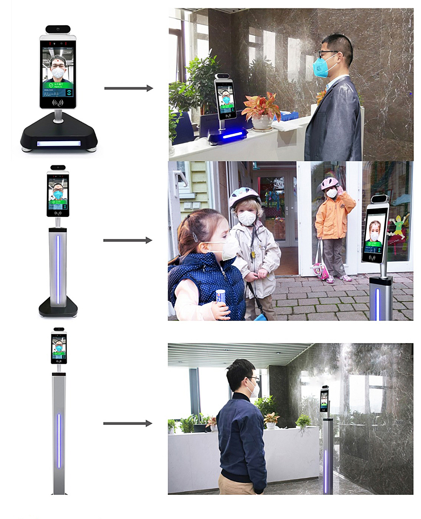 Kinstone 8 Inch Desktop Human Body Temperature Measuring Face ...